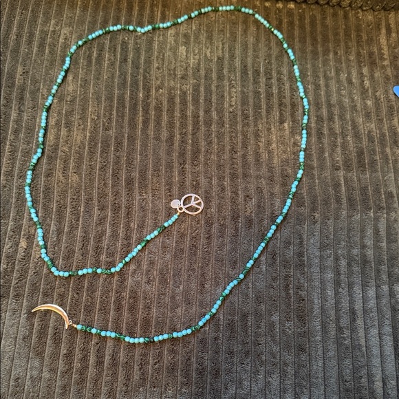 Victoria Emerson Turquoise Necklace with Gold Charm - Picture 3 of 3